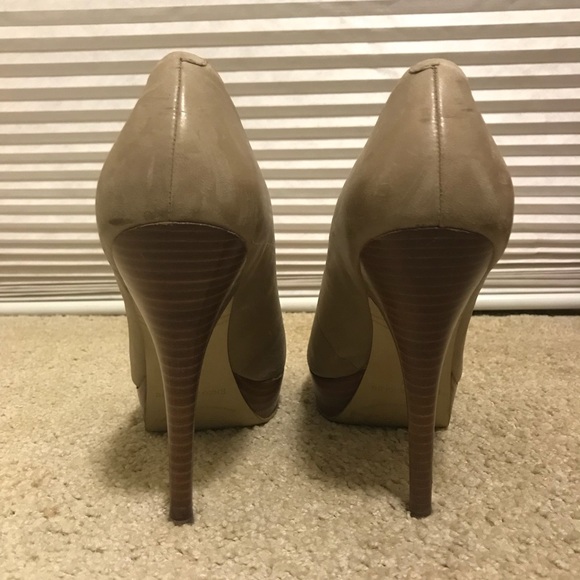 Enzo Angiolini beige peep toe pump size 9M - Picture 3 of 5